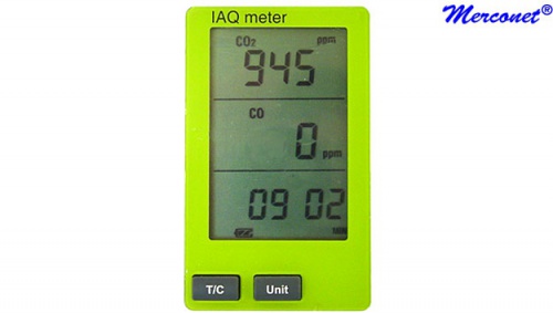 AAG3 Temperatuur, CO, vochtigheid & CO2 certificatie monitor