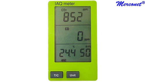 AAG3 Temperatuur, CO, vochtigheid & CO2 certificatie monitor